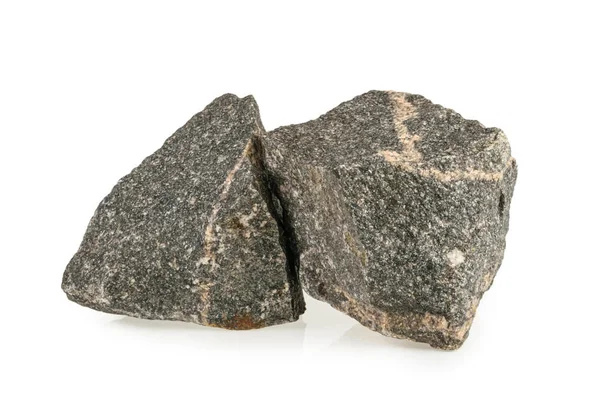 Pietre di granito, rocce isolate su sfondo bianco — Foto Stock