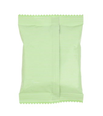 Food snack plastic bag isolated on a White Background.