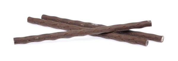 Chocolate of cracker sticks isolated on white background — Stock Photo, Image