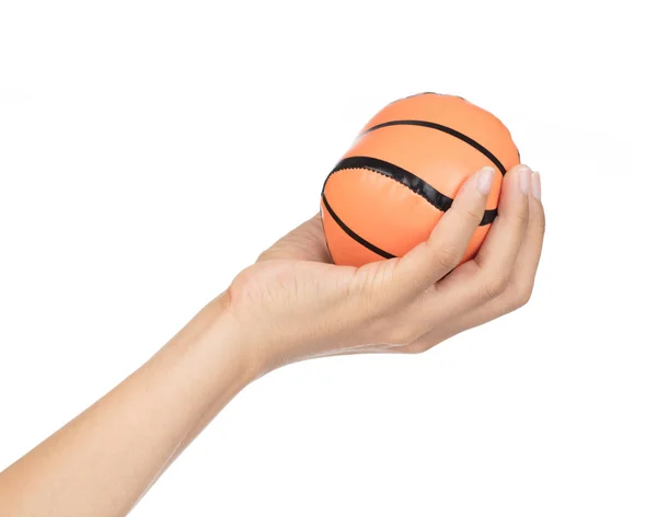 Baloncesto de juguete aislado sobre fondo blanco —  Fotos de Stock