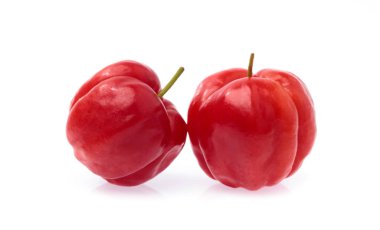 Fresh organic cherry isolated on white background