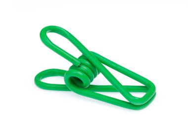 wire spring hose clip isolated on white background