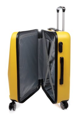 Seyahat çantası beyaz arkaplanda izole edildi