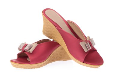 Beyaz arka plan üzerinde izole Bayan ayakkabıları