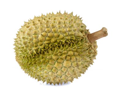 Durian beyaz arkaplanda izole edildi