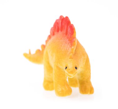 Dinosaur Ankylosaurus made out of plastic. dinosaur toy isolated