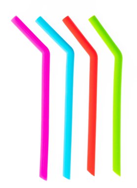 Straw Silicone isolated on white background