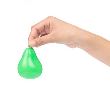 Beyaz arka planda izole edilmiş meyve oyuncağı plastik.