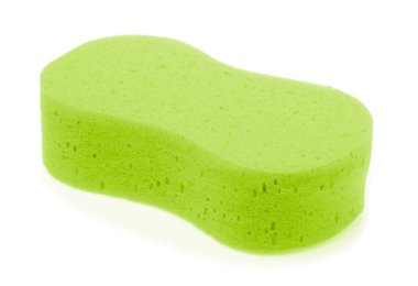 beyaz arkaplanda izole edilmiş temizlik için sünger
