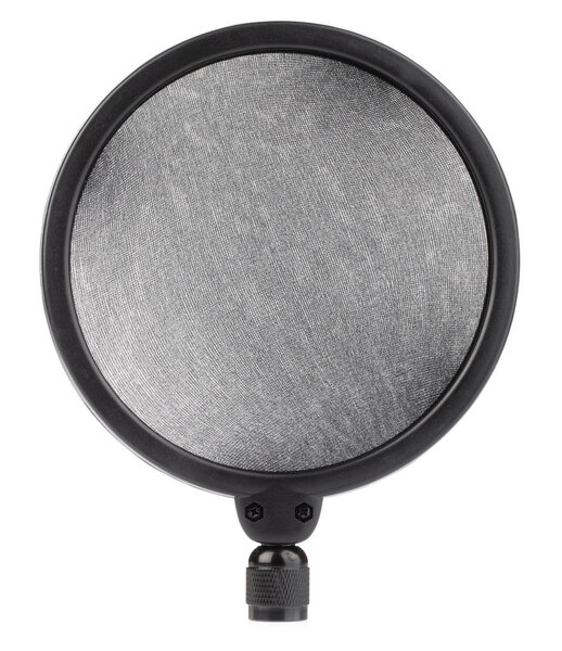 Filter Swivel Mount Mask Shied for Speaking Recording of Microphone isolated on white background