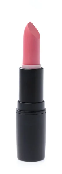 Nude Lippenstift Tube isoliert auf weißem Hintergrund. Rosa Lippenstift. — Stockfoto