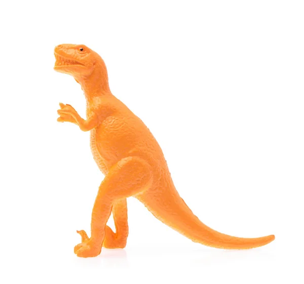 Zabawka mały dinozaur izolowane na białym tle — Zdjęcie stockowe
