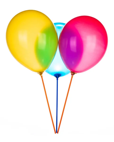 Globos coloridos aislados sobre un fondo blanco. — Foto de Stock