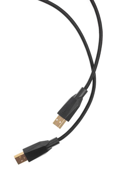 Καλώδια Micro Usb Συνδέσεις, υποδοχές για Pc που απομονώνονται σε λευκό ba — Φωτογραφία Αρχείου