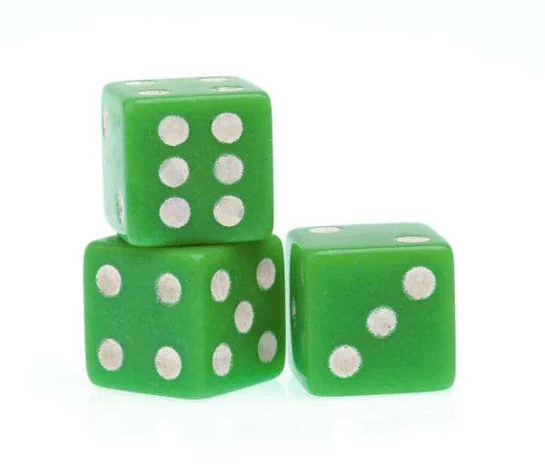 Plastic dice isolated on white background. Stock Photo by ©Cloud7Days