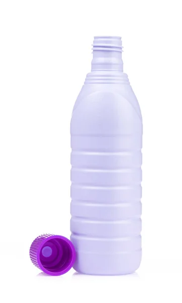 Plastic bottle for detergent or floor liquid cleaning isolated o — 스톡 사진