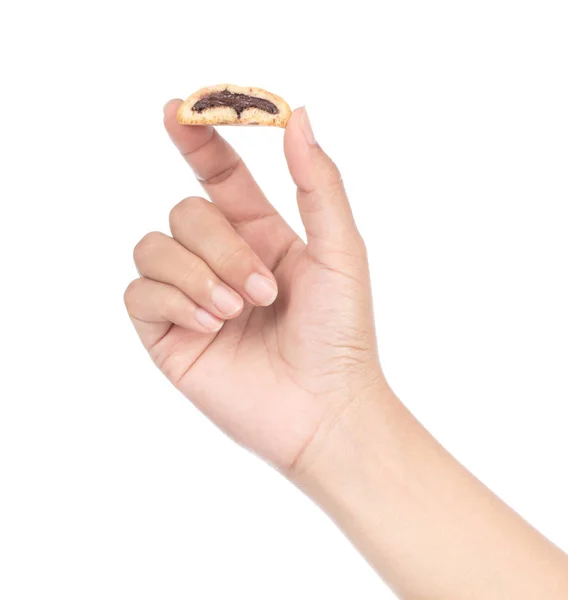 Galletas de mano aisladas sobre fondo blanco — Foto de Stock