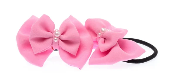 Hair bow tie pink isolated on white background