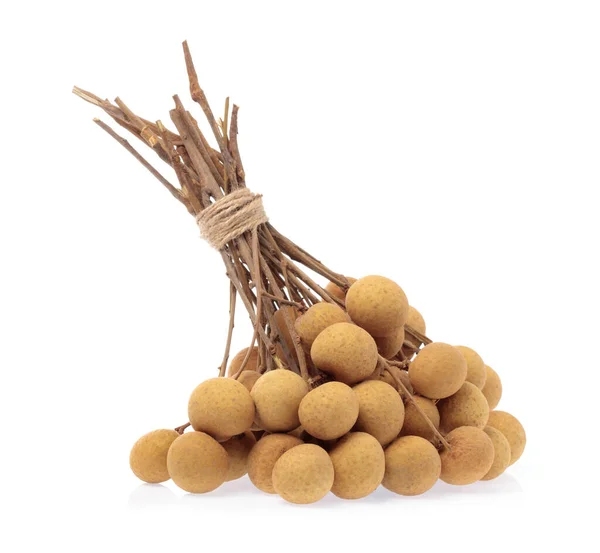 Bunch of longan isolated on white background — 图库照片