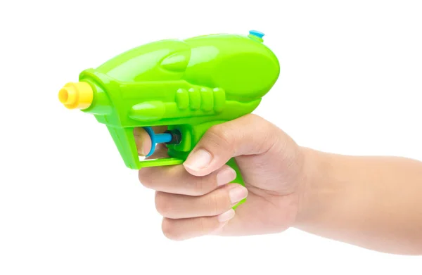 Uma Arma Colorida Da Mão Da Pistola Do Brinquedo Foto de Stock - Imagem de  revestimentos, fundo: 121015934