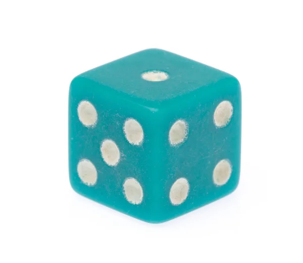 Plastic dice isolated on white background. Stock Photo