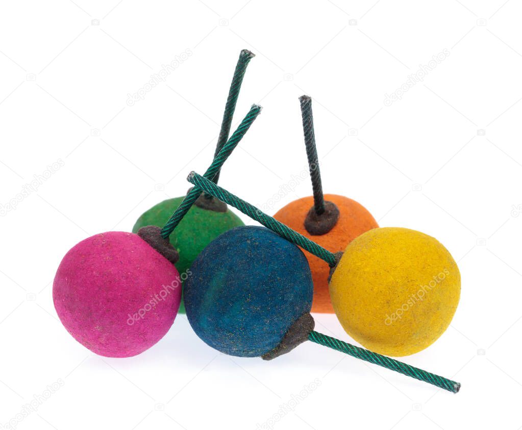 bomb balls colorful isolated on a white background