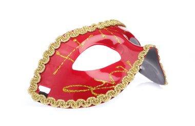 Red Fancy Festival mask isolated on white background