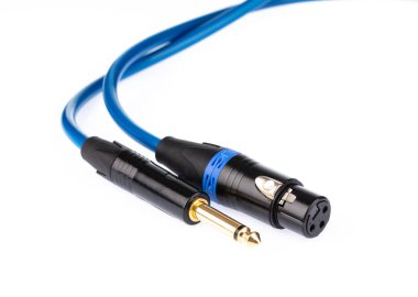 Microphone Cable isolated on white background.