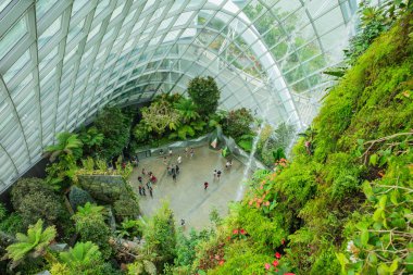 SINGAPORE - FEBRUARY 18, 2017: Flower Dome at Gardens by the Bay