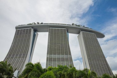 SINGAPORE - FEBRUARY 18, 2017: View of Marina bay sands by locat