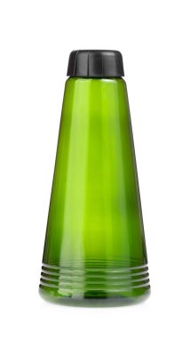 green bottle container isolated on white background