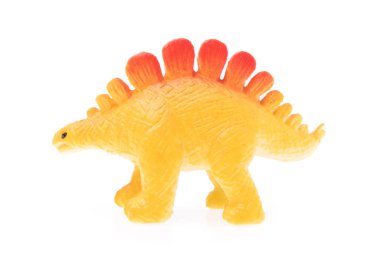 Dinosaur Ankylosaurus made out of plastic. dinosaur toy isolated