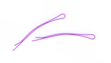 pair of hairpin and bobby pin isolated on white background