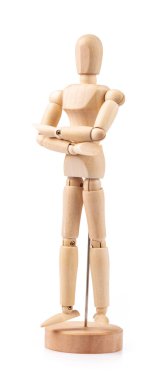 Wood Figure Model Manikin Mannequin Human Dummy Isolated on Whit