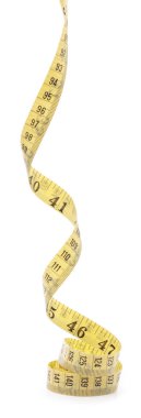 Measuring tape of the tailor for design isolated on white backgr