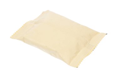 Food snack plastic bag isolated on a White Background.