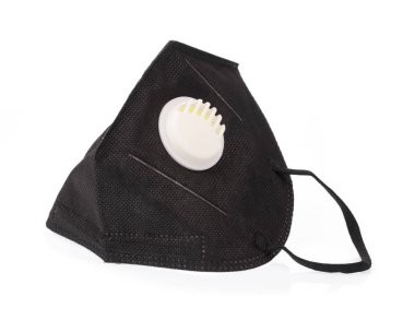 Beyaz arkaplanda izole edilmiş koruyucu yüz maskesi