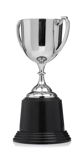 Silver trophy isolated on white background — Stock Photo, Image