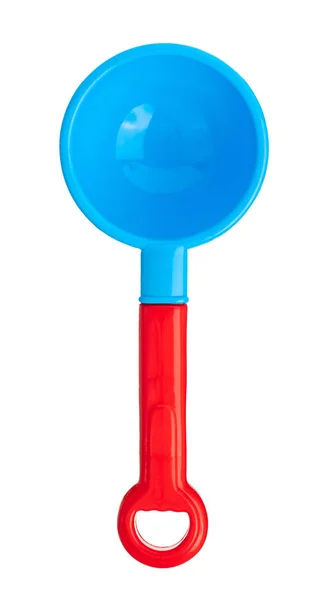 Plastic tool shovel of beach toy isolated on white background — Stock Photo, Image