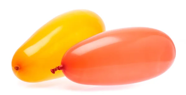 Оранжевый и желтый шарик на белом фоне — стоковое фото