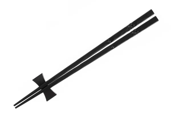 Μαύρα chopsticks απομονωμένα σε λευκό φόντο — Φωτογραφία Αρχείου