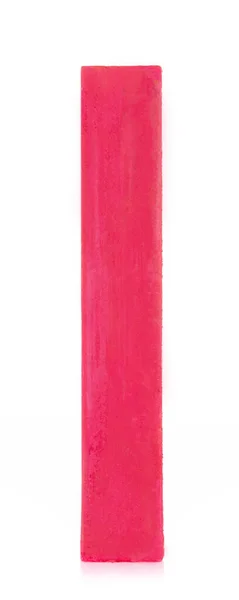 Red Color Chalk Pastel Crayon isolated on white background — 图库照片