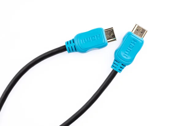 HDMI cable isolated on white background. — Stock Photo, Image