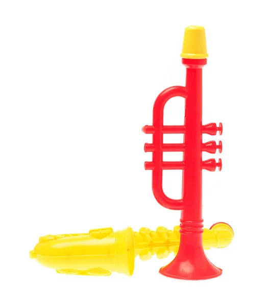 Trumpet toy isolated on white background. — Stok fotoğraf