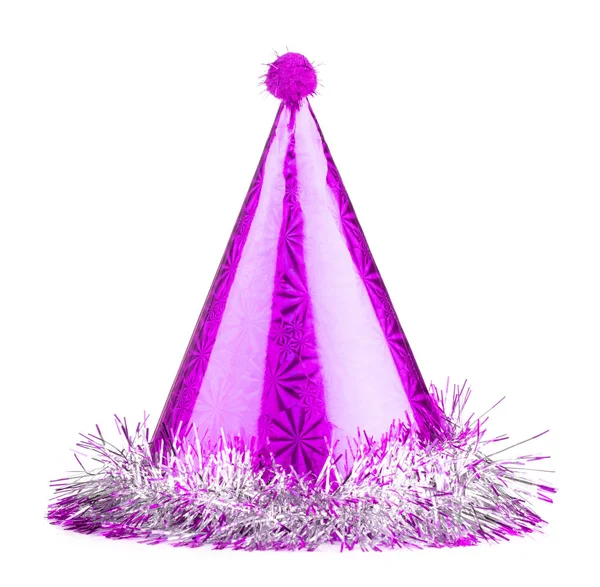 Purple of Party hat isolated on a white background — Stock Photo, Image