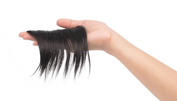Acessórios de preensão manual de uma perucas de testa isoladas em um branco — Fotografia de Stock