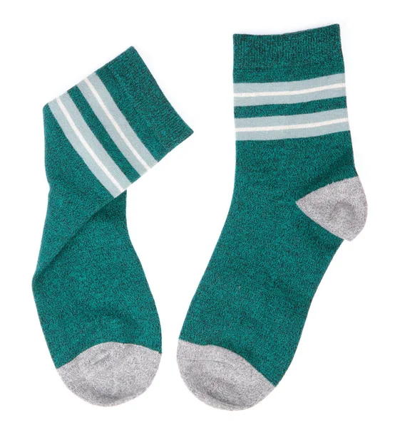 Paar sokken geïsoleerd op witte achtergrond — Stockfoto