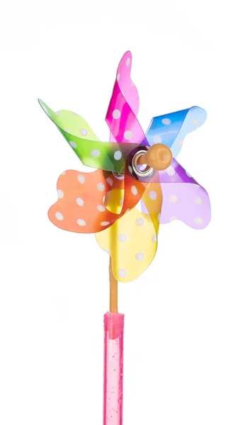 Colorful pinwheel isolated on white background — Stock Photo, Image