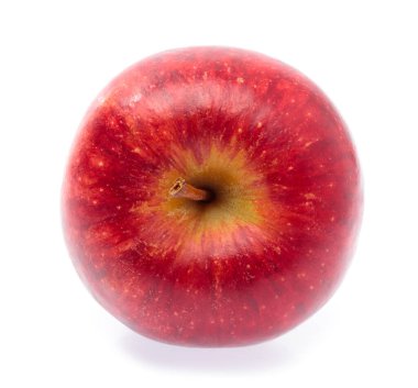 Beyaz arka plan üzerinde izole mükemmel taze kırmızı elma 
