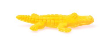 Shape of crocodile eraser isolated on white background